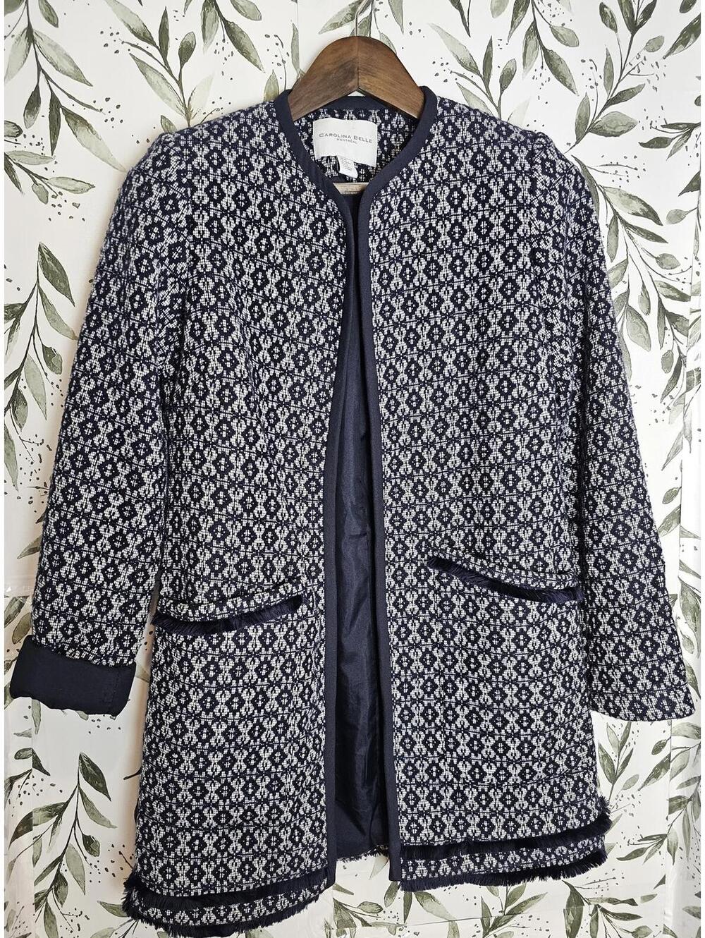 Carolina Belle Montreal Jacket Blue Women's Size XS